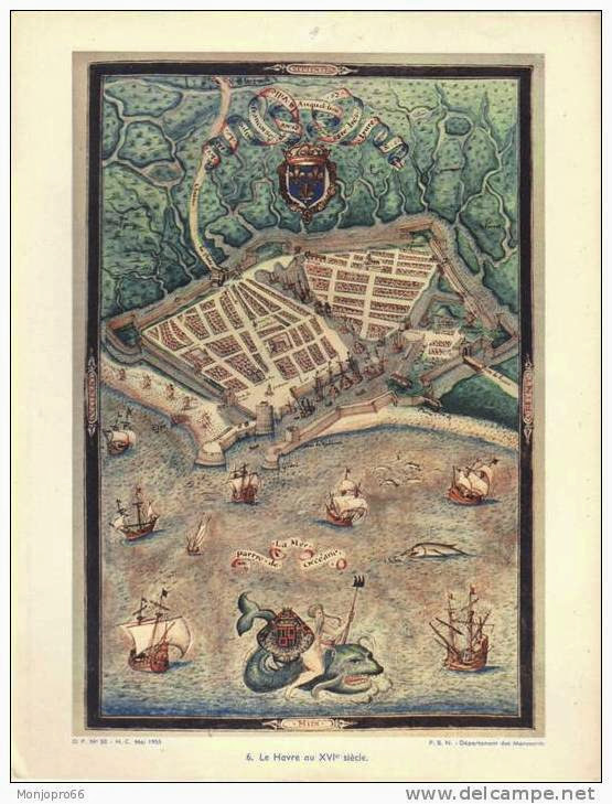 Gravure du Havre au XVIème siècle