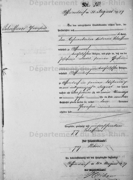 Naissance de Thérèse Schaffuser