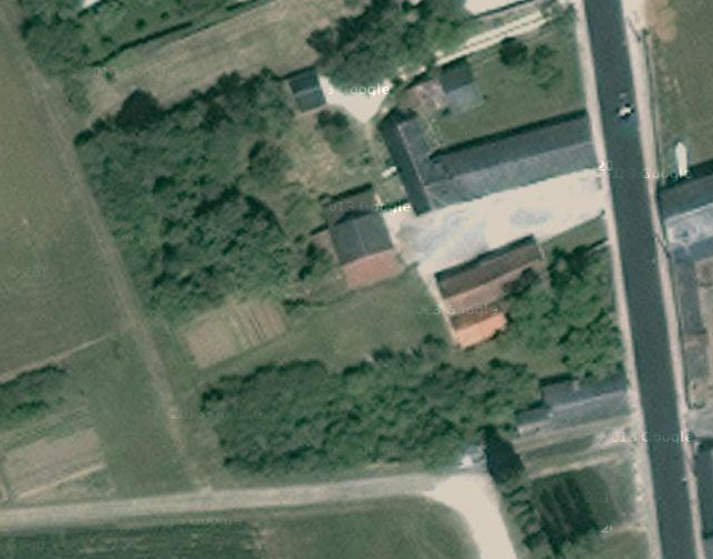 Vue Google Maps de la ferme familiale à Lignerolles
